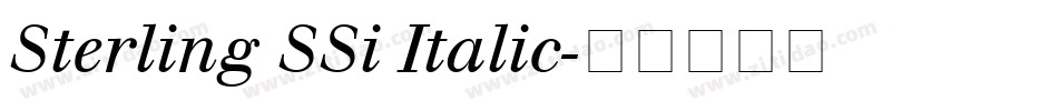 Sterling SSi Italic字体转换